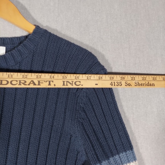 Old Navy Y2K Sweater Ribbed Varsity Striped Mens XXL Preppy Grandpacore Casual - Picture 10 of 14